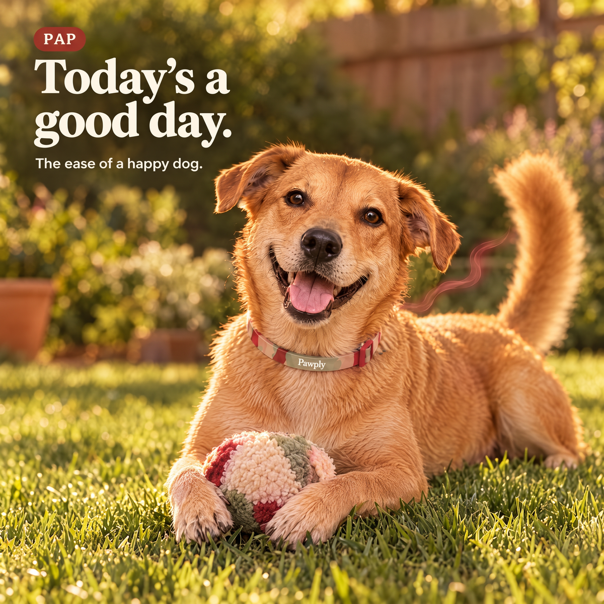 PAP: Today's a good day. The ease of a happy dog.